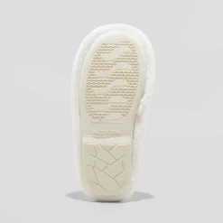 Kid's Holiday Santa Happy Face Scuff Slippers - Wondershop™ Cream -Cozy Nights Sales Store GUEST 00974875 c1d8 4f50 aee8 ebe5e827b2cf