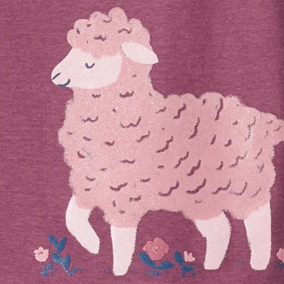 Carter's Just One You® Toddler Girls' Sheep And Ditsy Floral Short Sleeve Pajama Set - Purple 2 Carter's Just One You® Toddler Girls' Sheep And Ditsy Floral Short Sleeve Pajama Set - Purple - Image 2
