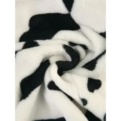 Agnes Orinda Women's Plus Size Flannel Cow Print Self Tie Waist Mid-Length Robe -Cozy Nights Sales Store GUEST 01f9e5fb 0341 4587 a6bf 540606652197