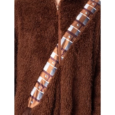 Star Wars Adult Chewbacca Chewie Kigurumi Costume Union Suit Pajama Brown 2 Star Wars Adult Chewbacca Chewie Kigurumi Costume Union Suit Pajama Brown - Image 2