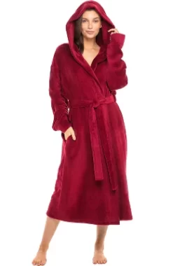 Women's Soft Fleece Robe With Hood, Warm Lightweight Bathrobe -Cozy Nights Sales Store GUEST 0234adbf dde4 42b5 82e8 062f537f4f4f