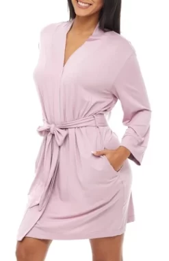 Women's Classic Soft Knit Short Lounge Robe With Pockets -Cozy Nights Sales Store GUEST 0308c40f cdb6 4355 bf8c cf0403d79092