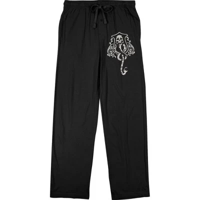 Harry Potter Dark Arts Crest Men's Black Sleep Pajama Pants 5 Harry Potter Dark Arts Crest Men's Black Sleep Pajama Pants - Image 5