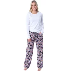 Disney Womens' Villains Ursula Maleficent Evil Queen Sleep Pajama Pants Black