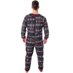 Marvel Adult Superhero Trio Ugly Sweater Print One Piece Pajama Union Suit Multi -Cozy Nights Sales Store GUEST 0385c1ee d247 48b8 9dff 44952dddf89d