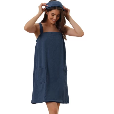 Cheibear Womens Towel Wrap Bathrobe Spa Towels Robe With Adjustable Closure For Gym Shower 11 Cheibear Womens Towel Wrap Bathrobe Spa Towels Robe With Adjustable Closure For Gym Shower - Image 11