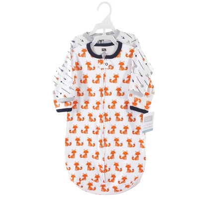 Hudson Baby Infant Boy Cotton Long-Sleeve Wearable Sleeping Bag, Sack, Blanket, Foxes 1 Hudson Baby Infant Boy Cotton Long-Sleeve Wearable Sleeping Bag, Sack, Blanket, Foxes