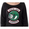 Riverdale Juniors' Southside Serpents 2 Piece Fleecy Jogger Pajama Set Serpents Ouroboros Logo