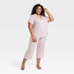 Women's Beautifully Soft Short Sleeve Notch Collar Top And Pants Pajama Set - Stars Above™ -Cozy Nights Sales Store GUEST 065d106a 69d3 4edf 8fd7 cb5993710ec4