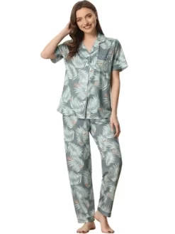Cheibear Womens 2pcs Floral Button Down Pajama Set Nightwear Sleepwear -Cozy Nights Sales Store GUEST 065d146e 4fc1 4b66 bf33 9e357884a311