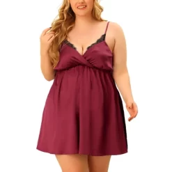 Agnes Orinda Plus Size Pajams For Women Side Slit Lace Trim V Neck Satin Lingerie Nightgowns 9 Agnes Orinda Plus Size Pajams For Women Side Slit Lace Trim V Neck Satin Lingerie Nightgowns -Cozy Nights Sales Store GUEST 0690a440 d026 44a0 ab54 2d9eeb003311