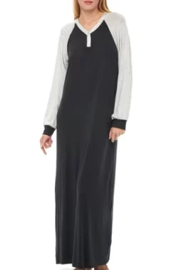 Women's Soft Knit Nightgown, Full Length Long Henley Night Shirt Pajama Top With Pockets -Cozy Nights Sales Store GUEST 0728a119 b982 4a1b 9d39 77661b4778f9