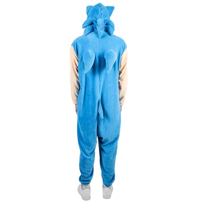 Sonic The Hedgehog Sonic Adult Hooded Kigurumi Union Suit 2 Sonic The Hedgehog Sonic Adult Hooded Kigurumi Union Suit - Image 2