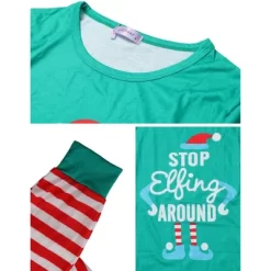 Cheibear Christmas Long Sleeve Tee With Letter And Striped Pants Family Pajama Sets 13 Cheibear Christmas Long Sleeve Tee With Letter And Striped Pants Family Pajama Sets -Cozy Nights Sales Store GUEST 07d7edea 58c6 41f6 9fa7 e0e2d06fe777