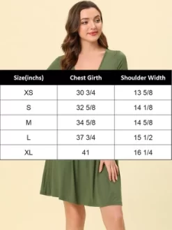 Cheibear Womens Pajama Dress Nightdress V Neck Soft Stretchy Lounge Nightgown -Cozy Nights Sales Store GUEST 08562e4a 3ec5 4993 be91 c238893b0c55