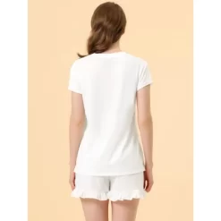 Women's Summer Pajamas Short Sleeves Tops And Shorts Sleepwear Lounge Sets -Cozy Nights Sales Store GUEST 08a45507 74ac 4d00 9704 25d48dbdf9e2