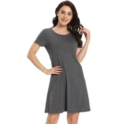 Cheibear Womens Sleepwear Pajama Dress With Pockets Nightshirt Lounge Nightgown 25 Cheibear Womens Sleepwear Pajama Dress With Pockets Nightshirt Lounge Nightgown -Cozy Nights Sales Store GUEST 08b5eeaa 27f5 412d 9237 481fc70782bf