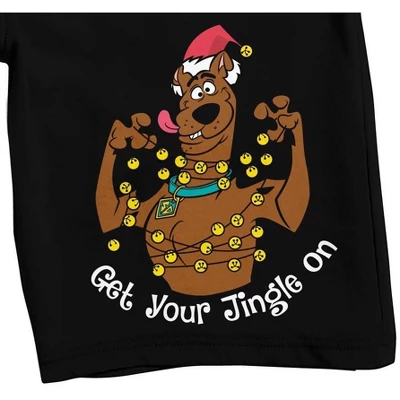 Scooby-Doo Scooby Doo Get Your Jingle On Men's Black Sleep Pajama Shorts 1 Scooby-Doo Scooby Doo Get Your Jingle On Men's Black Sleep Pajama Shorts