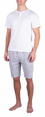 SLEEPHERO Men's Short Sleeve Henley Short Pajama Set