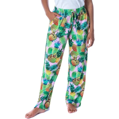 Nickelodeon Womens' SpongeBob SquarePants Pineapples Sleep Pajama Pants Pink 4 Nickelodeon Womens' SpongeBob SquarePants Pineapples Sleep Pajama Pants Pink - Image 4