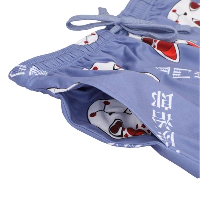 Demon Slayer Tanjiro Fox Mask Men's Blue Fog Sleep Pajama Pants 2 Demon Slayer Tanjiro Fox Mask Men's Blue Fog Sleep Pajama Pants - Image 2