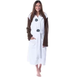 Disney Adult Frozen Snowman Olaf Costume Robe Hooded Bathrobe White -Cozy Nights Sales Store GUEST 0e651fef dbcb 45e3 a80f 9e70be0baa90