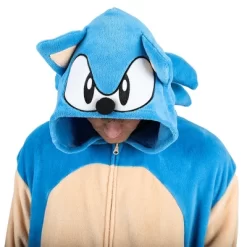 Cozy Nights Sales Store 34 Sonic The Hedgehog Sonic Adult Hooded Kigurumi Union Suit