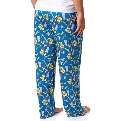 DreamWorks Shrek Mens' Characters Donkey Fiona Sleep Pajama Pants Blue 3 DreamWorks Shrek Mens' Characters Donkey Fiona Sleep Pajama Pants Blue - Image 3