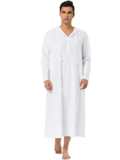 Lars Amadeus Men's Nightshirt Long Sleep Shirt Hooded Loungewear Nightgown Pajamas -Cozy Nights Sales Store GUEST 0f7fce03 f086 4ecc a6ee 76ef36b5ed72