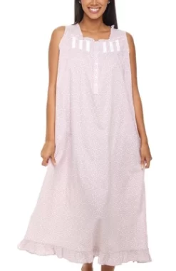 Women's Cotton Victorian Nightgown With Pockets, Clara Sleeveless Lace Trimmed Button Up Long Vintage Night Dress Gown -Cozy Nights Sales Store GUEST 10083bc7 8f21 44dc b5b7 9fbe265863c0