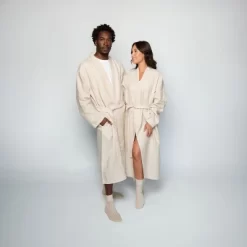 100% French Linen Unisex Bathrobe | BOKSER HOME -Cozy Nights Sales Store GUEST 1105a2d6 c561 42f4 b127 4ce7be9c2423