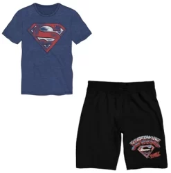 Superman Logo Men's Short Sleeve Shirt & Sleep Shorts Set -Cozy Nights Sales Store GUEST 11908b31 0011 4369 bc0b 21daebfd36cc