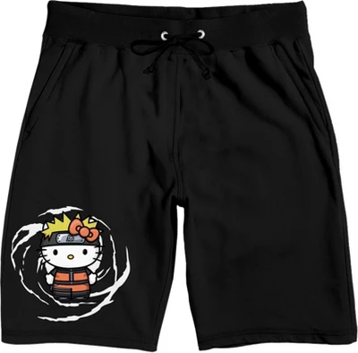 Naruto X Hello Kitty Sanrio Team 07 Men's Short Sleeve Shirt & Sleep Shorts Set 3 Naruto X Hello Kitty Sanrio Team 07 Men's Short Sleeve Shirt & Sleep Shorts Set - Image 3