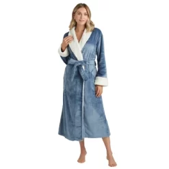 Softies Plush Faux Shearling Robe With Contrast Trim -Cozy Nights Sales Store GUEST 1411ab7b 5577 4e94 8434 0116251f01a2