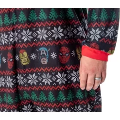 Marvel Adult Superhero Trio Ugly Sweater Print One Piece Pajama Union Suit Multi -Cozy Nights Sales Store GUEST 14251965 f855 4b9a 99c8 88e667a90611