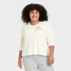 Women's Oh What Fun Matching Family Thermal Pajama Top - Wondershop™ White -Cozy Nights Sales Store GUEST 144c802f 2414 455d 9bf5 b8fc5746c248