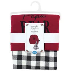 Touched By Nature Mens Unisex Holiday Pajamas, Men Bear