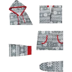 Cheibear Christmas Family One Piece Romper PJ's Zipper Jumpsuit Xmas Party Loungewear With Pockets -Cozy Nights Sales Store GUEST 159f3559 4b25 4179 ab92 a2ed2624d245