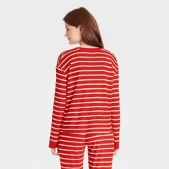 Women's Striped Matching Family Thermal Pajama Top - Wondershop™ Red