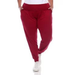 Women's Plus Size Harem Pants - White Mark