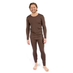 Leveret Mens Two Piece Neutral Solid Color Thermal Pajamas -Cozy Nights Sales Store GUEST 1734e3b5 f6e5 4476 b732 24375b9c577e