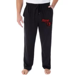 Friday The 13th Men's Movie Film Logo Loungewear Sleep Bottoms Pajama Pants Black -Cozy Nights Sales Store GUEST 17d18037 cce6 4ca8 adaa 1e52463e25eb