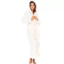 Women's Faux Fur Feather Hooded Robe, Soft Plush Fleece Bathrobe With Hood -Cozy Nights Sales Store GUEST 186f937b f53f 46b1 a0d2 678f95f6643f