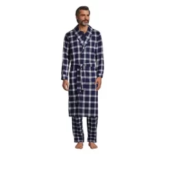 Lands' End Men's Flannel Robe -Cozy Nights Sales Store GUEST 18c694ed 782f 40a1 a6b0 a26748dd5b17