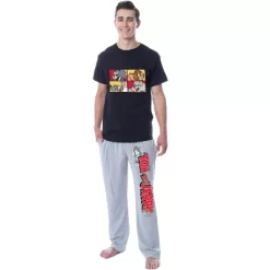 Tom And Jerry Men's Classic Characters Logo Sleep Pajama Set Multicolored -Cozy Nights Sales Store GUEST 1901e686 af4f 4ae7 8757 61bde7187915