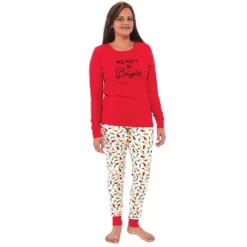 Touched By Nature Womens Unisex Holiday Pajamas, Merry And Bright -Cozy Nights Sales Store GUEST 192fd4b8 a908 44da 9ed8 4654651905ac