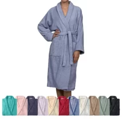 100% Cotton Ultra-Soft Terry Adult Unisex Lightweight Luxury Bathrobe By Blue Nile Mills -Cozy Nights Sales Store GUEST 196aa1bf 6fbb 47d1 bd1c 8be8c3b6b880