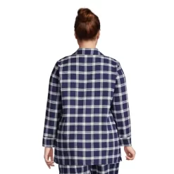 Lands' End Women's Long Sleeve Print Flannel Pajama Top