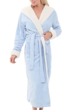 Women's Warm Winter Robe, Plush Fleece Full Length Long Hooded Bathrobe -Cozy Nights Sales Store GUEST 1ae19821 4b4f 4371 a661 3148776c7232