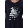 Star Wars Womens' Love You To The Death Star And Back Sleep Pajama Shirt Black